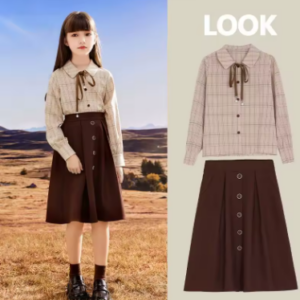 Plaid shirt set