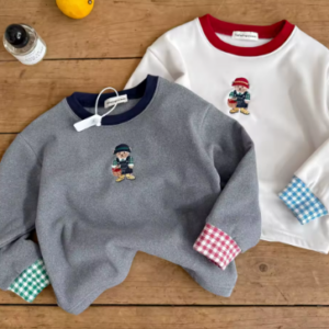 Embroidered bear tee